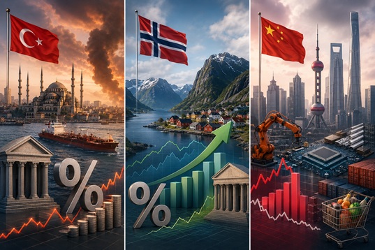 Cina, Turchia e Norvegia